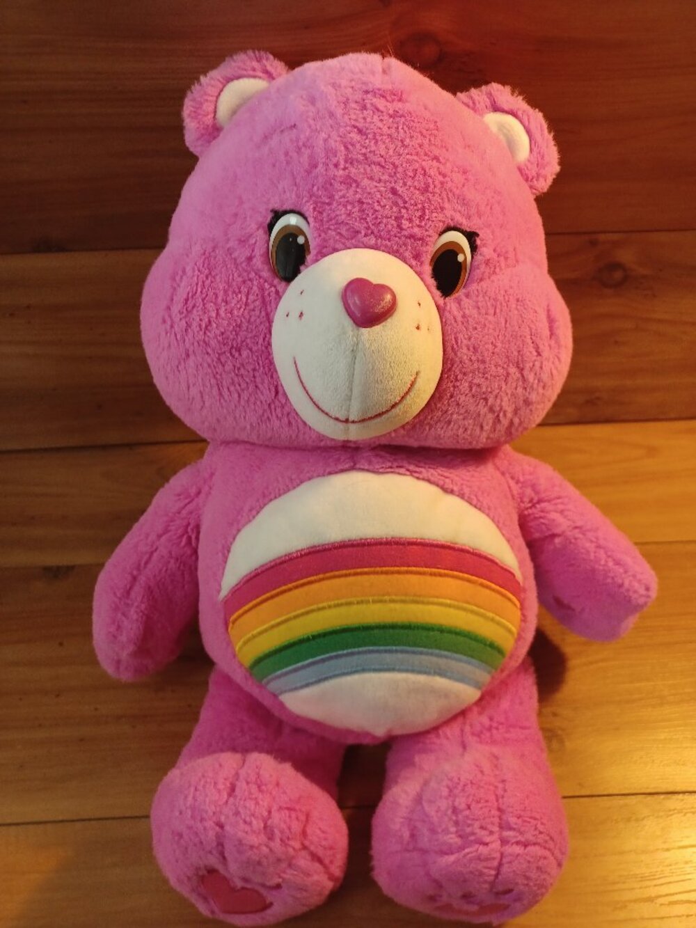 Care Bear Cheer Bear Plush Pink Rainbow Care bear 2015 Just Play Stuffed Toy